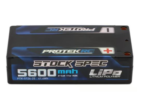 ProTek RC 2S 150C Low IR Si-Graphene "Stock Spec" Shorty LiPo Battery (7.4V/5600mAh) (ROAR Approved)